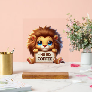 Beau bureau besoin de café lion