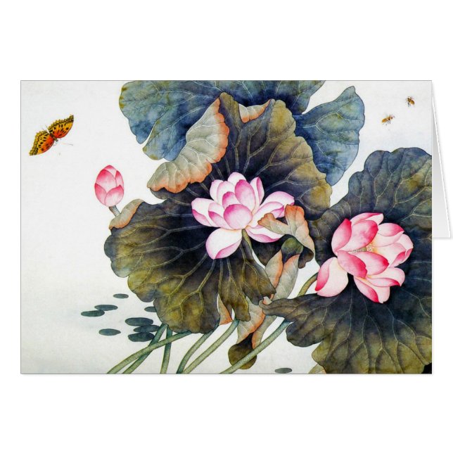Beau butterf chinois oriental frais de feuille de (Devant Horizontal)