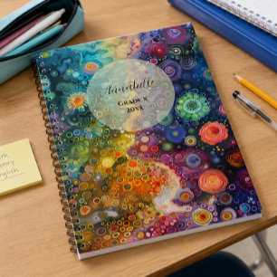 Beau cahier de rentrée coloré et fantaisiste 