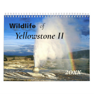 Beau calendrier de la faune de Yellowstone