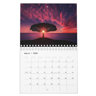 Beau calendrier des couchers de soleil