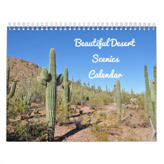 Beau calendrier des paysages désertiques