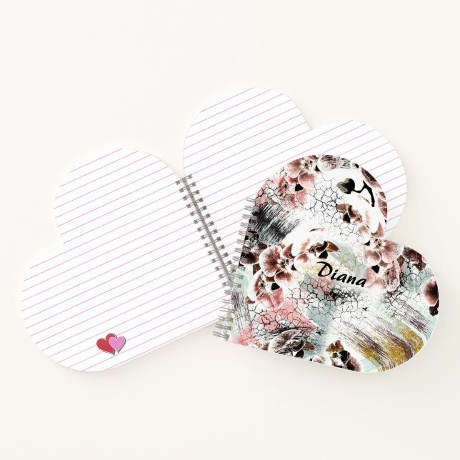 Beau carnet design orchidée (Intérieur)