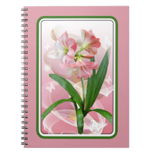 Beau Carnet Floral à thème Amaryllis