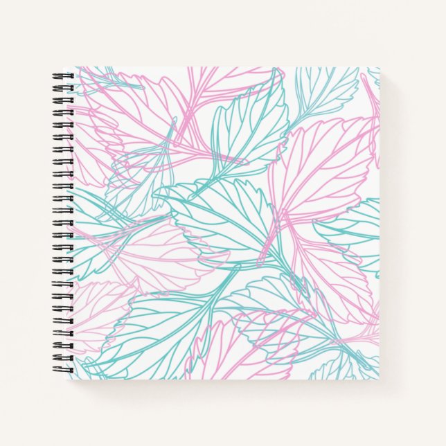 Beau Carnet motif feuille (Devant)