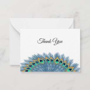 Beau Carte de remerciements de plumes de paquebot
