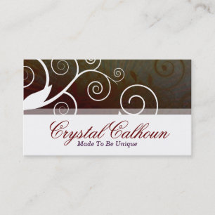 Beau Carte de visite Brown Curly personnalisable