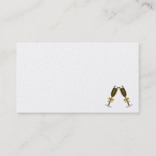 Beau Carte de visite Champagne d'or
