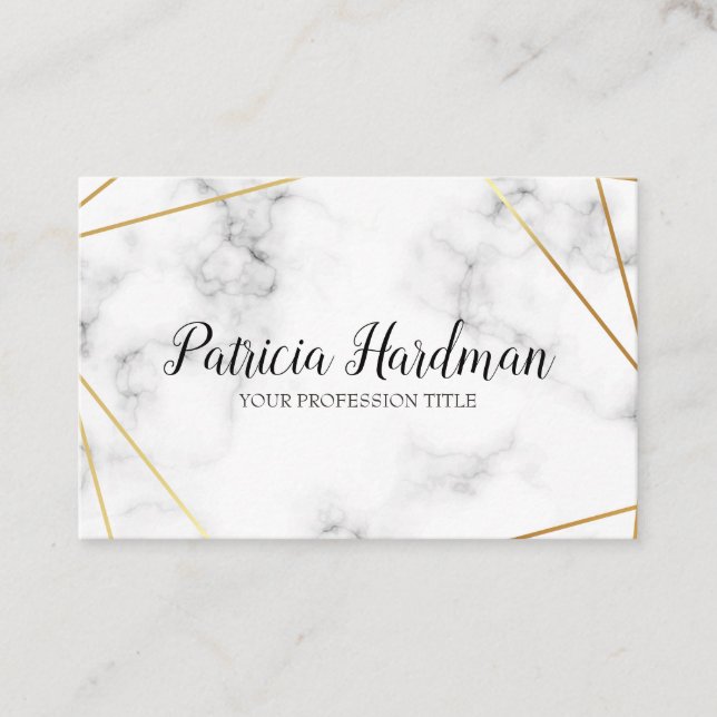 Beau, carte de visite de charme avec du marbre (Devant)