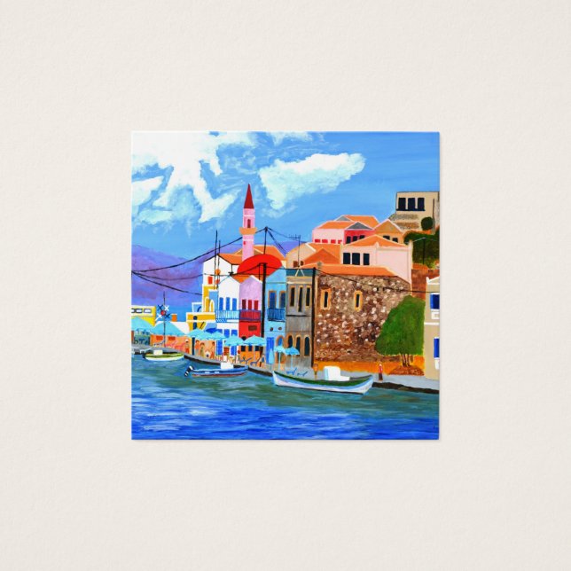 Beau carte de visite de Grèce (Devant)