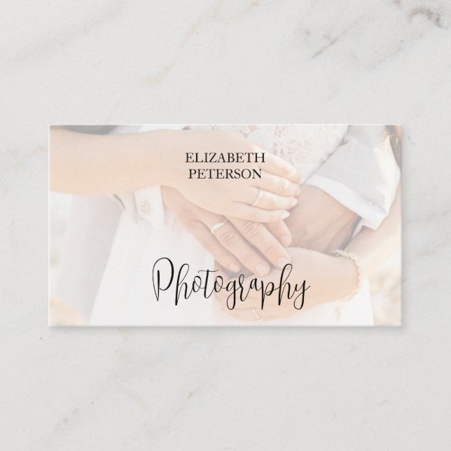 Beau carte de visite pour photographe (Devant)