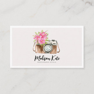 Beau Cartes de visite de caméra aquarelle