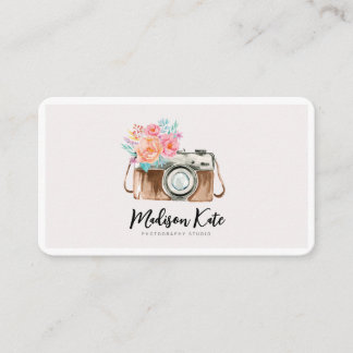 Beau Cartes de visite de caméra aquarelle