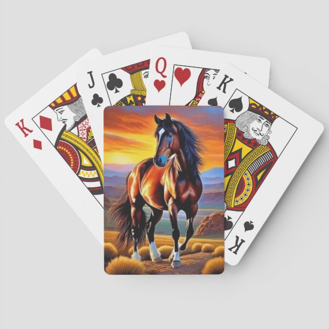 Beau Cheval Art Deck de Cartes de Jeu (dos)