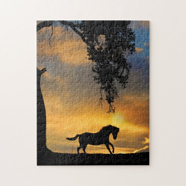 Beau Cheval et Puzzle Soleil (Vertical)
