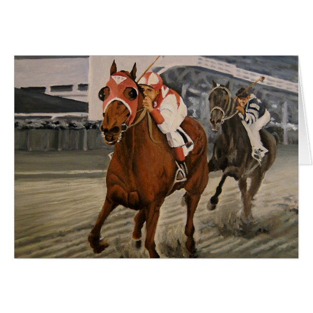 Beau cheval ravit les propriétaires en course clas (Devant horizontal)