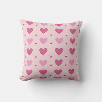Beau coeur motif Petit oreiller à Thon