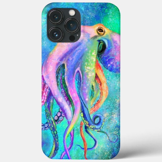 Beau coque iphone octopus couleur (Verso)