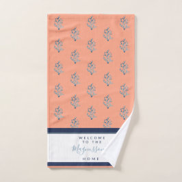 Beau corail aquarelle sur coutume rose saumon