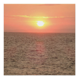 Beau coucher de soleil 20" x 20", Poster papier, S