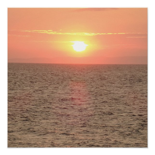 Beau coucher de soleil 20" x 20", Poster papier, S (Devant)