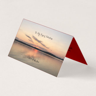 Beau coucher de soleil de la Valentine's Card sur 