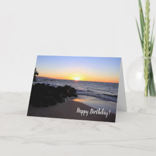 Beau coucher de soleil de Maui sur la carte de voe