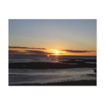 Beau coucher de soleil en Islande carte postale