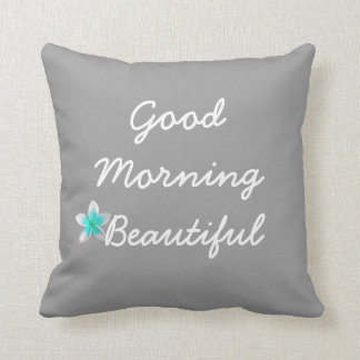 Beau coussin bonjour