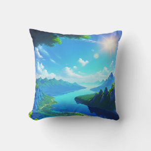 Beau coussin coussin vue océan