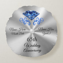 Beau coussin de cadeau d'anniversaire de mariage