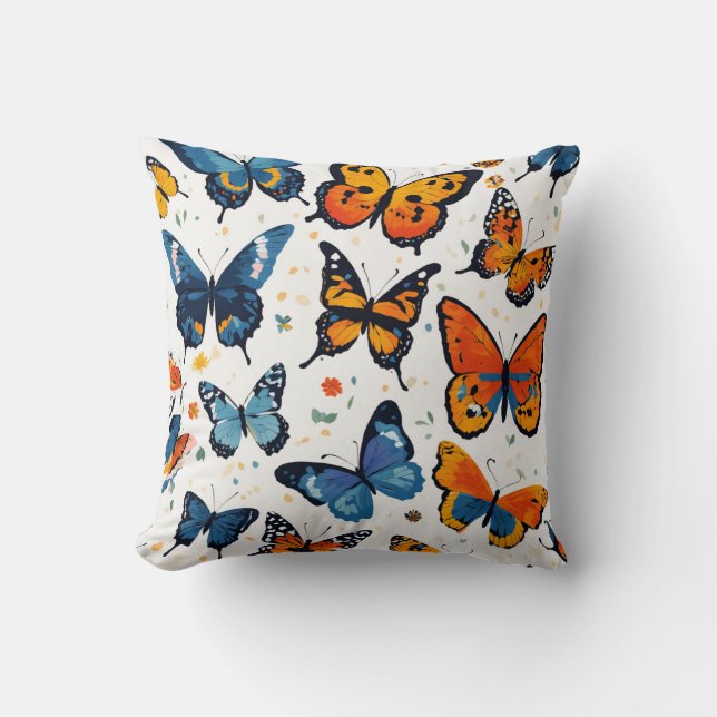 Beau coussin design papillon (Recto)