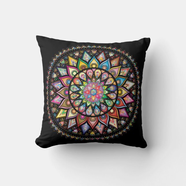 Beau coussin Mandala (Recto)