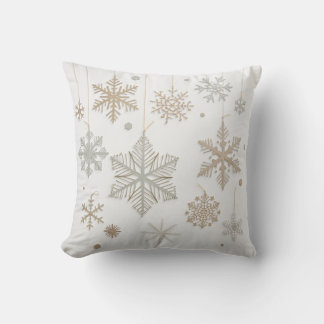 Beau coussin motif de flocon de neige