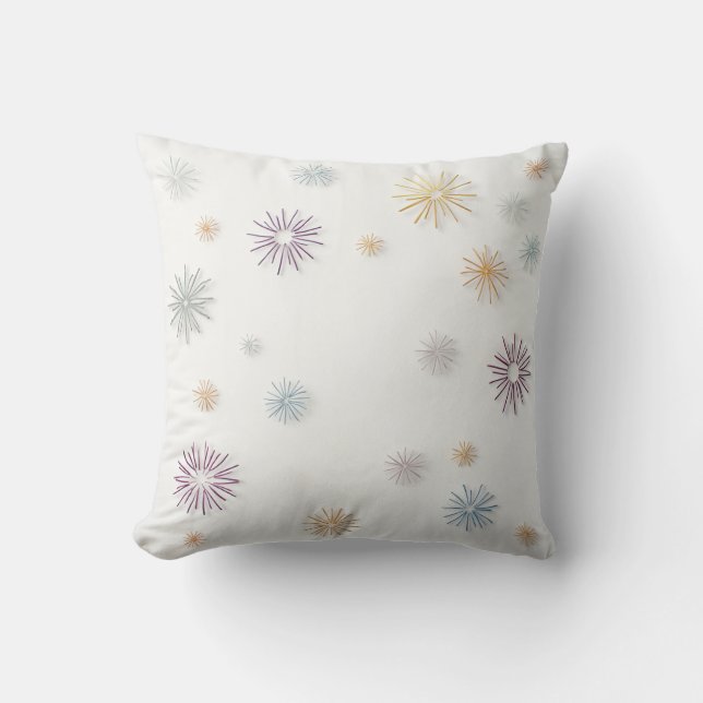 Beau coussin motif de flocon de neige (Recto)