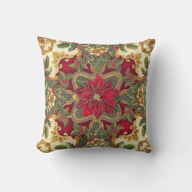 Beau Coussin Poinsettia ! (Recto)