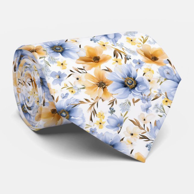 Beau Cravate Floral été (Roulé)