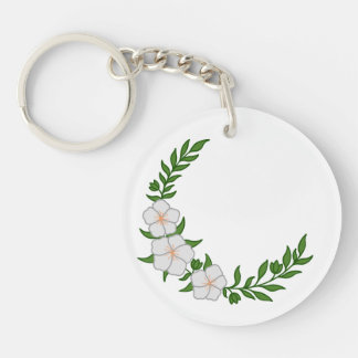 Beau Croissant de Couronne de fleurs blanches