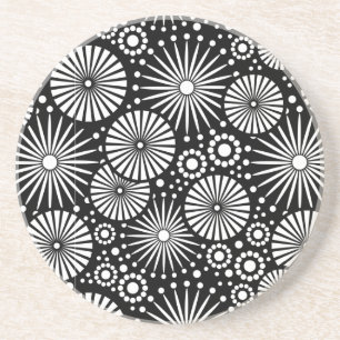 Beau dessous de verre noir et blanc