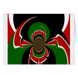 Beau drapeau Kenya noir rouge vert couleur design