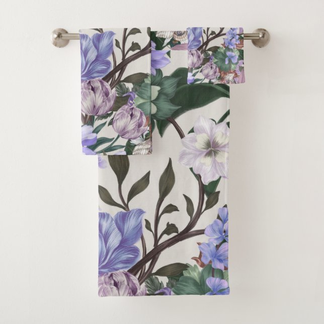 Beau Ensemble de serviettes de toilette de style  (En situation)