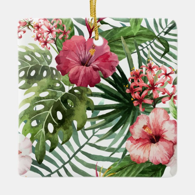 Beau et élégant ornement floral tropical de | (Devant)