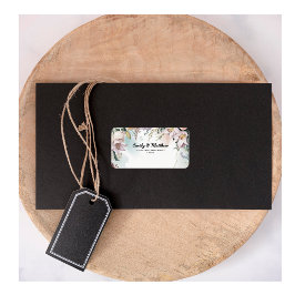 Beau Étiquettes de adresse de bouquet floral