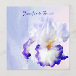 Beau faire-part de mariage d'iris