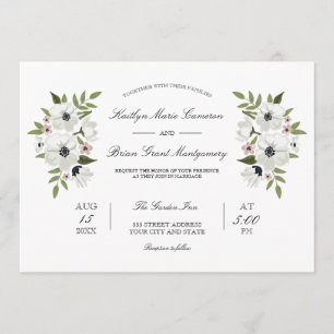 Beau Faire-part de mariage Floral