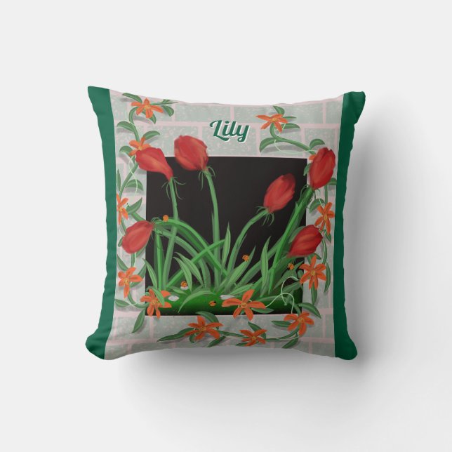 Beau Floral Coussin personnalisé (Recto)