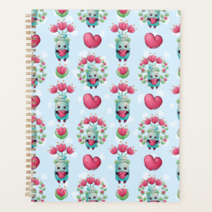 Beau Floral Mason Jar Hearts Motif