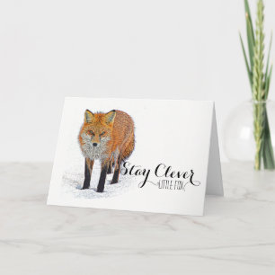 Beau Fox Art Carte pour notes