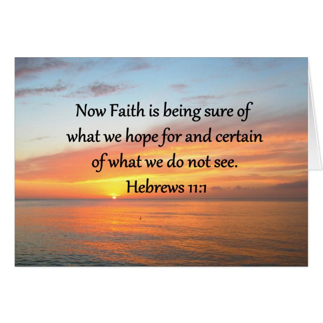 BEAU HÉBREWS 11:1 DESIGN DE LEVER (Devant Horizontal)