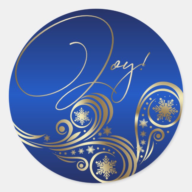 Beau Imaginaire Bleu Classic Sticker rond (Devant)
